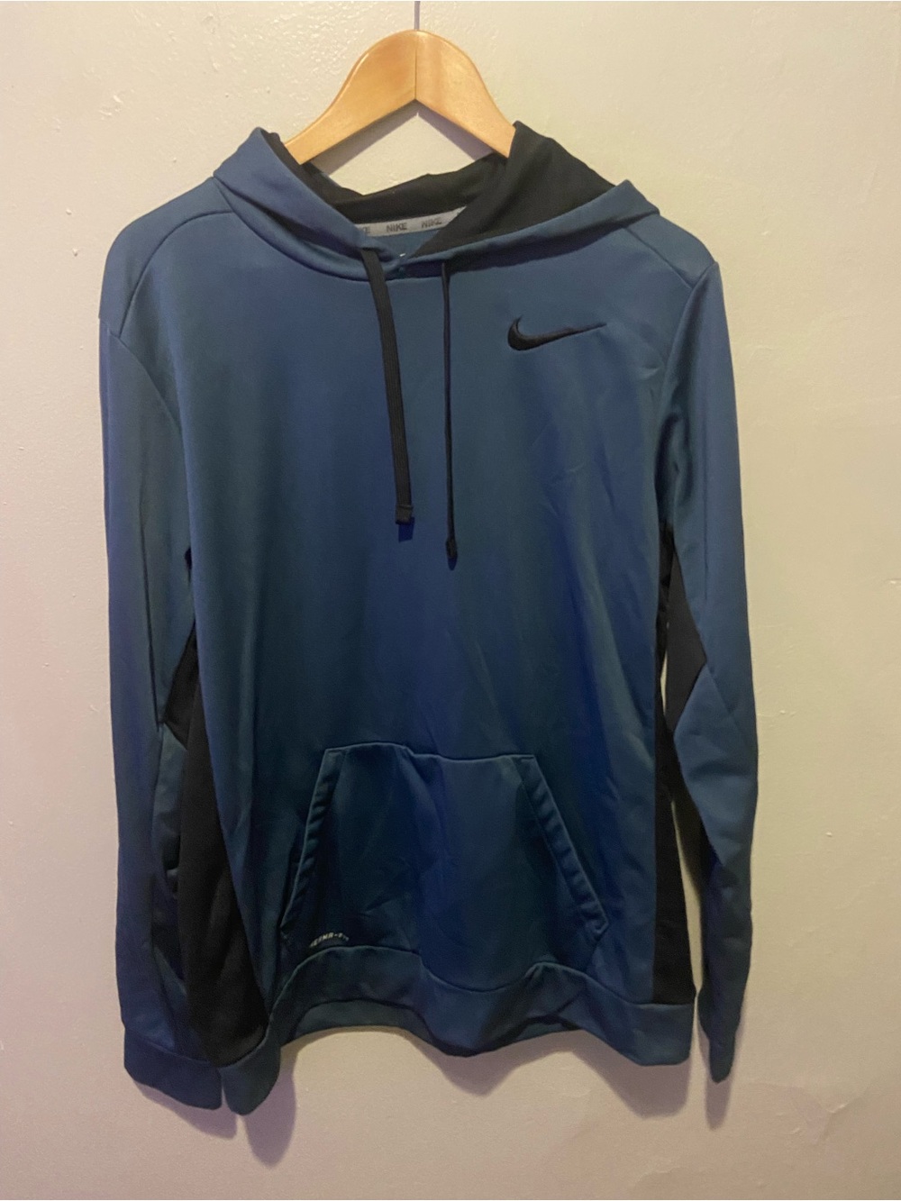 Nike Blue and Black Performance Hoodie Pullover